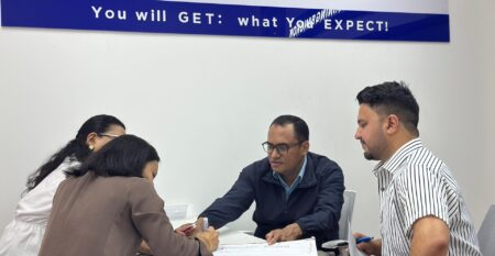 Delegates in a group activity during management training in Bangkok